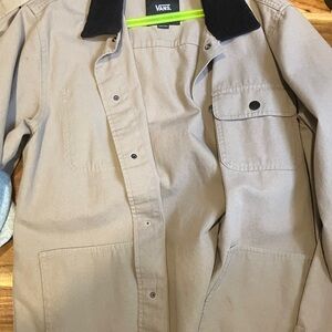 Vans Beige Jacket with Black Collar